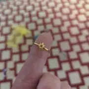 Adjustable Solid Metal Women's Unique Style Toe Ring Yellow Gold Plated Silver