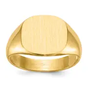 10K Yellow Gold 12.0x13.5mm Open Back Men's Signet Ring