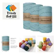 3 Skeins of 4mm Polyester Braided Macrame Cord 140Yard /426Feet,Elastic Yarn ...