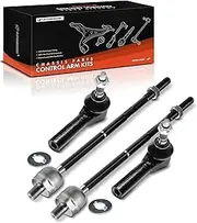 A-Premium Set of 4, Front Inner & Outer Tie Rod End Kit, Compatible with Ford Mustang 2005-2010
