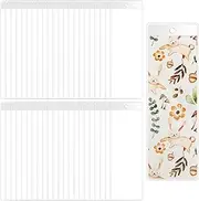 Sliverdew 50 Pcs Plastic Bookmark Cover Holder 7.17 x 2.36 Inch Clear Photobooth Sleeves Vinyl Book Marker Covers Blank Photobooth Frames for Photo Strips Bookmarks