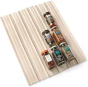 YouCopia SpiceLiner Adjustable Spice Drawer Liner, 10ft Roll, Sandstone, Seasoning and Spices Bottle Organizer Insert