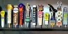 11 BEER TAP HANDLE DISPLAY BLACK WALL MOUNTED INCLUDES BRACKETS for kegerator