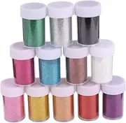 COHEALI Glitter Powder Set 12 Colors Nail Gems for Nail Art Decorations Manicure Sequins
