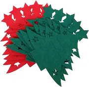 MUCKLILY 10pcs Christmas Cutlery Holders Felt Knife Fork Pouches for Holiday Table Decoration Party Dinnerware Storage Reusable and Washable Utensil Bags for Xmas Gatherings