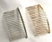 Set of 20pc Metal Silver Gold Hair Comb Fascinato Supplies 3 Inches Long(USA SEL
