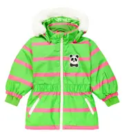 [Mini Rodini] Mini Rodini Striped ski jacket Y 4/5 green