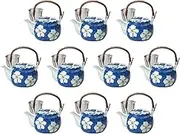 Set of 10, Large Plum Rokuhei U Included No. 8 Earthen Bottle [6.3 x 4.7 inches (16 x 12 cm), 1350cc | Arita Yakitobin, Setomonohonpo,