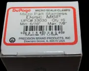 Dupage M6P Micro Seal Clamp Diameter 5/16 - 7/8" 5/16 band Box of 10 33030
