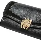 MIMCO ANIMALIA XL Leather Wallet Clutch BAG IN BLACK LIGHT GOLD TONE new ❤❤❤
