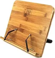 H&S® BamBoo Reading Rest Cookbook Cook Recipe Kitchen Book Holder Stand Bookrest