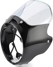 GB 350 Headlamp Windscreen Motorcycle Front Headlight Fairing Protection Windshield Compatible with GB350 GB350S / GB 350S 2023-2024(Bright Black B)