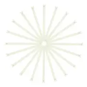 20Pcs 16" #3 Nylon Coil Zippers for Sewing, Supplies Zippers Bulk, Light Yellow