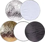 Light Diffuser - Handle Reflector for Photography,Round Foldable Handle Reflector for Photography, Reusable Outdoor Light for