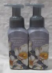 Bath & Body Works Gentle & Clean Foaming Hand Soap Set 2 FRESH RAINFALL & LINEN