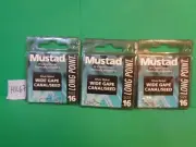 Mustad Long Point Wide Gape Canal/Seed Hooks Size 16 #LP180 30 Total Hooks (New)