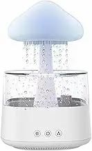 Rain Cloud Diffuser 7 Colors LED Lights Rain Cloud Humidifier Water Drip Essential Oil Diffuser for Home Office Bedroom Desktop Decorations (White)