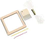 LALAFINA Mini Wooden Weaving Set Handcraft Weaving Tools for DIY Decor Portable Space-Saving Random