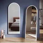 Full Length Dressing Mirror with Dimmable LED Light Standing/Wall Mount 160x60cm
