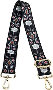 ZANQANO Crossbody Strap for Purses Replacement Adjustable Guitar Multicolor Style Handbag Straps, Foral B, Large, Modern