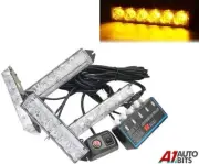 Warning Hazard Emergency Amber Front Rear Grille Strobe Flash 24 Led Light Kit