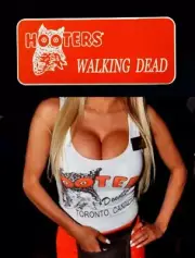 Hooters Uniform Walking Dead Name Tag Pin Dress Up Role Play Costume Accessory