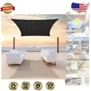190 GSM Heavy Duty Black Shade Sail Canopy 8' x 11' - Elegant Outdoor Solution