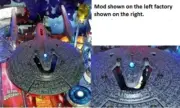 Star Trek Stern Pinball Machine Vengeance flasher shield. Mod Hooked on Pinball