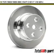 Polished Aluminum SWP Double Groove Water Pump Pulley for BBC Chevy 1969-1985 V8