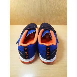 兒童款硬地足球鞋(魔鬼氈設計) KIPSTA Agility 500 HG 藍/橘色