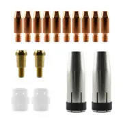 Mig MB24 Conical 16 Piece KIT- 0.9mm - Binzel Style - Shroud - Contact Tip SB24