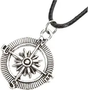 [Yardenfun] Men Compass Necklace Fashionable Neck Chain with Unique Pendant for Special Occasions present for Birthdays Christmas Valentine Day and Father Day