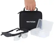 Magnifying Glasses with 3 LED Lights, Storage Case, Head Strap and 5 Detachab...