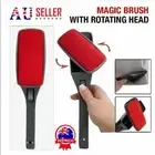 2x Magic Lint Fluff Dust Brush Pet Hair Fabric Remover Cloth Dry Cleaning SwivVN