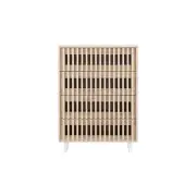 Manila Modern Slotted Design Chest of 4-Drawers Tallboy Storage Cabinet - Natural - Natural