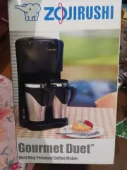 [NEW] Zojirushi Gourmet Duet Dual Mug Personal Coffee Maker Black EC-BC28
