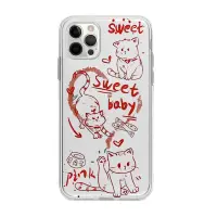 在飛比找蝦皮商城優惠-愛心塗鴉貓咪適用iphone15promax手機殼蘋果14華