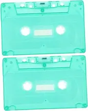 HOMOCONO 2pcs White Tape Dispenser Label Shipping Tape Blank Cassette Tape Cassette Player Stickers for Journaling Stereo Portable Empty Cassette Gaffers Packaging Light Green