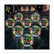 14 Inch Fairy Floating Pool Lights Solar Powered,RGB Inflatable Glow in The D...