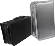 2pcs Portable CD Bag Zipper CD Storage Holder Cds Holder Lightweight CD Wallet Mini CD Case DVD Cases DVD Storage Holder CD Holder CD Container CD Pouch DVD Case for Car
