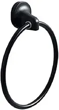 FCFZBTBNM Black Towel Ring Hand Towel Holder for Bathroom Hand Towel Racks Wall Mount Bathroom Hardware Simple Round Towel Hanger Matte Towel Ring