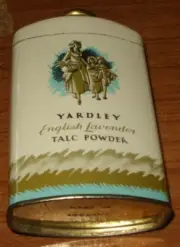 Vintage Collectable Tin Yardley English Lavender Talc Powder- With Clip Top Full