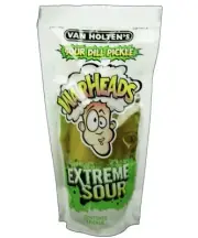 NEW Van Holten's Sour Dill Pickle Warheads Extreme Sour Whole Pickle About 9 Oz