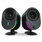 Computer Speakers, 2*15W Bluetooth Gaming Speaker, 2.0 CH PC Stereo with 6 LE...