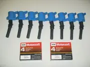 2000-2008 F150 4.6L 8 IGNITION COIL BLUE DG508 & 8 MOTORCRAFT PLUGS SP479