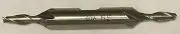 3/16" HSS DOUBLE END 2 FLUTE END MILL, 7/16" FLUTE LENGTH, 3 1/8" OAL, NEW