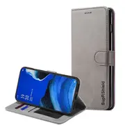 For Oppo Reno2 Z SupRShield Wallet Leather Card Holder Flip Protective Shockproof Magnetic Case Cover (Grey)