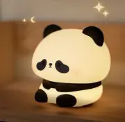 Cute Panda Bear Silicone Night Light USB Rechargeable Dimming Sleep Lamp