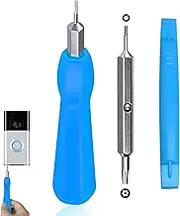 Ring Doorbell Screwdriver Bit Set - T6 & T15 Torx Bits with Comfort Grip Handle | Repair Tools for Smart Doorbell Disassembly & Installation (Blue)