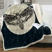 Moon Moth Throw Blanket